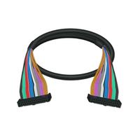 HEXEH Cable de extensión PLC30 de 6,35mm con paso de tornillo y placa de bloque de terminales de interfaz IDC30 de montaje en carril DIN y tornillo(HL-IDC30-FF-1M)