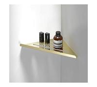 HEXEH Estante de ducha de esquina de oro cepillado, estantes flotantes, estante de almacenamiento de acero inoxidable, estante organizador de jabón, estante organizador de baño, estante de baño,