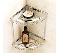 HEXEH Estantes de baño de esquina para ducha, estantes flotantes, accesorios de baño dorados, bronce antiguo, organizador de gel de ducha, estante de drenaje, resistente a los arañazos, 2 capas Ch