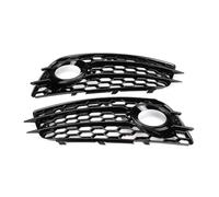 HEXEH Rejilla de Luz Antiniebla Rejilla De Malla para A4 B8 S-Line S4 2008-2012 Parachoques Delantero Luz Antiniebla 2 Unidades 8K0807681C 8K0807682C Parrilla de Parachoques(Glossy Black)