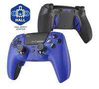 HEXGAMING PHANTOM Pro Juego Controlador para ps5/PC/Móvil, Elite Gamepad con 4 Botones Reasignables/6 Perfiles de Remapeo/8 Palancas/Gatillos para ps5 Juego Adaptable-Efecto Hall(Azul Aueño)