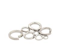 HEXHUASR 10/50/ 100 Piezas Arandela de Seguridad Dividida con Resorte Junta elástica M1.6 M2 M2.5 M3 M4 M5 M6 M8 M10 M12 M16 M24 M27 M30 A2 Acero Inoxidable(M3,100Pcs)