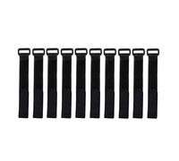 HEXHUASR 10 unids/Set Reutilizable Amarre for caña de Pescar Soporte Correa Sujetadores de Tirantes Gancho y Lazo Cable cinturón Aparejos de Pesca Accesorios for Cajas(Color:Schwarz)