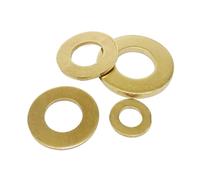 HEXHUASR 2/100 Piezas M2 M2.5 M3 M4 M5 M6 M8 M10 M12 M14 M16 GB97 DIN125 Arandela Plana de Cobre Macizo de latón, Almohadilla de Junta Lisa (50pcs M3x7x0.5mm)