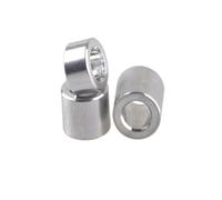 HEXHUASR 3 piezas-20 Piezas de separadores de Aluminio sin Rosca M2 M2.5 M3 M4 M5 M6 M8 M10 M12 arandela Plana de Aluminio Junta de buje Espaciador de 2 mm a 50 mm(M10 OD 16mm 5pcs,20mm (L))