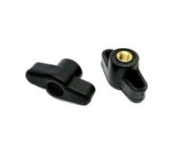 HEXHUASR 5 tuercas de baquelita de ciruela M5 M6 M8 37# T for apretar a mano, con cabeza de plástico, perilla manual, tuerca de ajuste manual(Black blind,M8 5PCS)