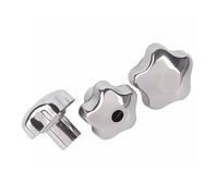 HEXHUASR M6M8M10M12M14M16M18M20 304 Mango en Forma de Estrella de Acero Inoxidable Tuerca de Perilla Agujero Ciego/Agujero pasante Tuerca de Volante de Bloqueo(Blind Hole,M6(dk42))