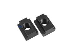 HEXHUASR Tuerca de ranura en T con acabado de óxido negro DIN508, grado 8.8, roscada, ranura pasante(M8 (5Pcs))