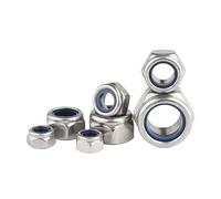 HEXHUASR Tuercas hexagonales autoblocantes de nailon de acero inoxidable 304, 1/5/10/20 unidades, M2, M2.5, M3, M4, M5, M6, M8, M10, M12, M14, M16, M18, M20, M22, DIN985(M14 x1pc)