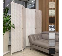 HEXIM Biombo de interior 180x180 cm - Paravent plegable de 4 paneles - Decoración divisoria de espacios, llamativa, Biombos y portátil (LR194-blanco)