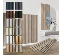 HEXIM Paneles Acústicos 138,5x60cm - Pared de Lamas Flexible Madera MDF Paneles de Pared Revestimiento de Lamas Revestimiento Mural (12 paneles / 9,96 m² Sonoma Oak - APH06)