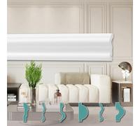 HEXIMO Molduras de Pared Modernas XPS Poliestireno Blanco, 2 Metros Cornisas Ornamentación de Estuco Frisos Molduras Decorativas (20 metros FG3)