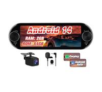 Hexinex Android 14.0 [2GB+64GB] Radio Coche 1 DIN Universal con Carplay y Android Auto Inalámbrico,Autoradio 1 DIN con Pantalla Táctil de 6.36” y Cámara Trasera, Admite WiFi/Bluetooth/FM,etc.