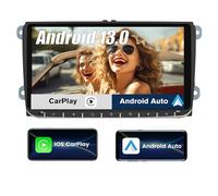 Hexinex Radio de Coche Android 13.0 2GB+32GB con Pantalla Táctil para VW, Autoradio de 9'' con CarPlay/Android Auto/Mirror Link,Compatible con WiFi/GPS/Bluetooth/RDS/USB/FM/Mandos del Volante