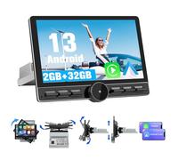 Hexinex10.6 Radio Android 1DIN Universal 8-Core con Pantalla Táctil Giratoria Android 13 [2GB+32GB], con CarPlay/AndroidAuto/Mirror Link, 4G SIM/WiFi/GPS/Bluetooth/RDS/USB/FMAM/Mandos del Volante