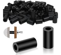 Hexizexi 100 unidades de casquillos espaciadores de plástico M6 de nailon, 11 x 10 mm, arandelas aislantes negras sin rosca para tornillos M6