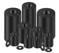 Hexizexi 200 piezas Arandela Negra M5x10mm de Acero Inoxidable Arandela Negra para Reparaciones Domésticas Tornillos Pernos Tuercas