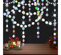 Hexizexi 6pcs 4m Guirnalda de Papel Redonda 78 Pies Guirnalda de Círculos de Papel Brillante Decoracion Colgante Fiestas Cumpleaños Bodas Hogar y Celebraciones