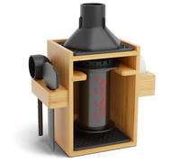 HEXNUB - Soporte organizador compacto de bamb para AeroPress, para cafeteras, accesorios, filtros, tazas y tapetes - Negro