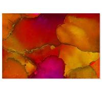 Hexoa Cuadro Fragmentos de aluminio de color naranja - Made in France