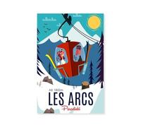 Hexoa - Póster de paradiski Les Arcs - Made in France - Póster único 40 x 60 cm