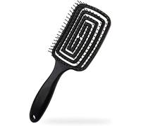 HEXONIQ® Cepillo para el cabello, cepillo curvado con ventilación, secado más rápido, cepillos de pelo curvados profesionales para mujeres, hombres, cepillo desenredante para cabello húmedo y seco,