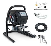 HEXWELT Airless 700-1300 W, 227 Bar, 1,2-2,4 l/min. Incluye Pistola, Boquilla, Manguera 7,5-15 m y extensión.