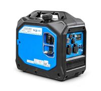 HEXWELT Generador Inverter Gasolina 3500 W 230 V HW-API-2500is | Tecnología inverter, motor de gasolina de 4 tiempos, arranque manual, puertos USB y suministro eléctrico portátil.