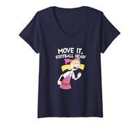 Hey Arnold! Helga Move It Football Head Camiseta Cuello V