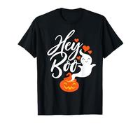 Hey Boo! Lindo Dulce Divertido Disfraz de Halloween de Amor Fantasma Camiseta