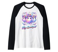 Hey Bootiful Cute Ghost Girls Personajes de Halloween Niños Boo Camiseta Manga Raglan