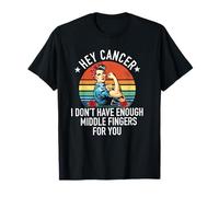 hey cancer dedo medio conciencia sobre el cáncer Mes Chica Mujeres Camiseta