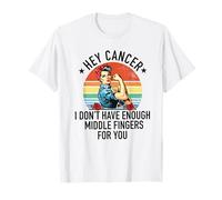 hey cancer dedo medio conciencia sobre el cáncer Mes Chica Mujeres Camiseta