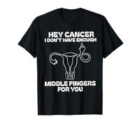 hey cancer dedo medio conciencia sobre el cáncer Mes Chica Mujeres Camiseta