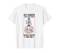 hey cancer dedo medio conciencia sobre el cáncer Mes Chica Mujeres Camiseta