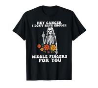 hey cancer dedo medio conciencia sobre el cáncer Mes Chica Mujeres Camiseta