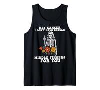 hey cancer dedo medio conciencia sobre el cáncer Mes Chica Mujeres Camiseta sin Mangas