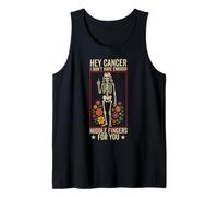 hey cancer dedo medio conciencia sobre el cáncer Mes Chica Mujeres Camiseta sin Mangas