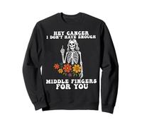 hey cancer dedo medio conciencia sobre el cáncer Mes Chica Mujeres Sudadera