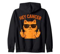 Hey Cancer, gracioso gato, sarcástico, apoyo a la concientización sobre el cáncer Sudadera con Capucha