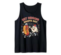 Hey Chicago Whadya Say Baseball Hotdog Men Women Camiseta sin Mangas