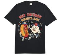 Hey Chicago Whadya Say Baseball Hotdog Men Women Comfort Colors Adult Heavyweight T-Shirt
