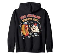 Hey Chicago Whadya Say Baseball Hotdog Men Women Sudadera con Capucha