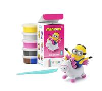 HEY CLAY Despicable Me Minions Set - Arcilla de modelado colorido para niños - Kit de arcilla seca al aire para 5 latas y herramientas de escultura con divertida aplicación