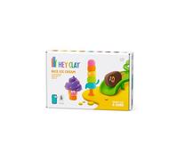 Hey Clay - Ice Cream | Arcilla Polimérica Con 6 Botes | Manualidades Niños 3 Años O Más De Helado | Regalo Cumpleaños Niños Y Niñas Con 3 Figuras | Arcilla Secado Al Aire