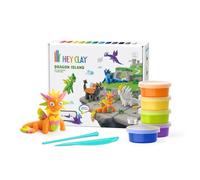 HEY CLAY - Juego de 15 latas - Colorido modelado de arcilla seca al aire para niños, manualidades con herramientas de escultura e instrucciones interactivas divertidas (idioma español no garantizado)