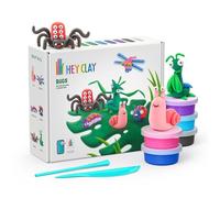 HEY CLAY - Kit de 15 botes de arcilla autocurable para niños - Juego de esculturas interactivas para niños de 3 a 8 años (Insectos)