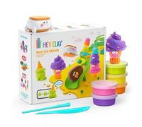 Hey Clay Nice Ice Cream, 15 latas, Kit de Arcilla Seca al Aire para niños a Partir de 3 años, Juego Creativo para Esculpir