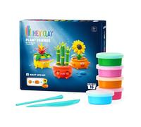 Hey Clay - Plant Friends Kit de Plastilina Creativa | Arcilla Secado al Aire para Crear Plantas | Manualidades Niña 8 Años | Regalos Niños 8 Años | Juegos Infantiles
