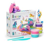 Hey Clay - Rainbow Unicorns | Arcilla Polimérica Con 15 Botes | Manualidades Niños 3 Años O Más De Unicornios | Regalo Cumpleaños Niños Y Niñas Con 6 Figuras | Arcilla Secado Al Aire